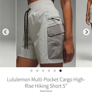 Lululemon Athletica Gray Multi-Pocket Cargo Shorts